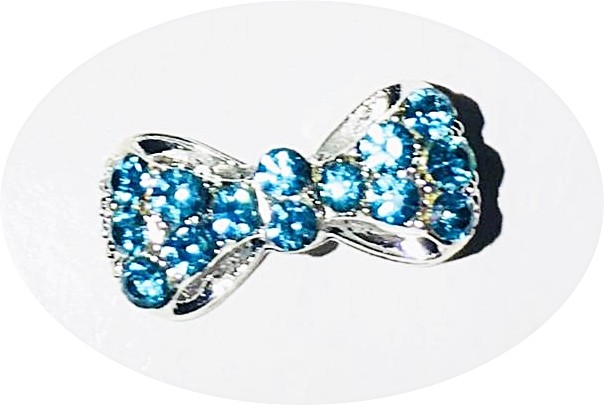 Overlay Schleife Strass Turquoise