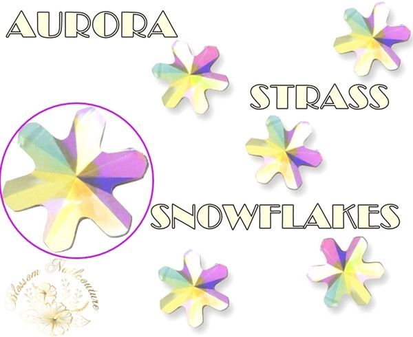 Aurora Strass Snowflakes - 5 Stück