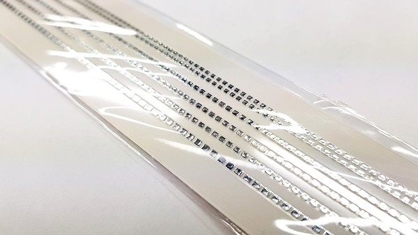 Luxus Chrome Stripe Sticker 217 Silber