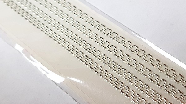 Luxus Chrome Stripe Sticker 219 Silber