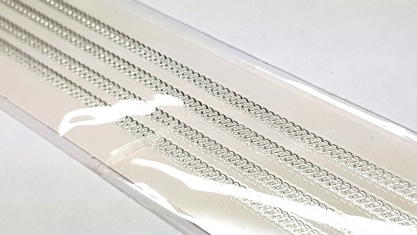 Luxus Chrome Stripe Sticker 220 Silber