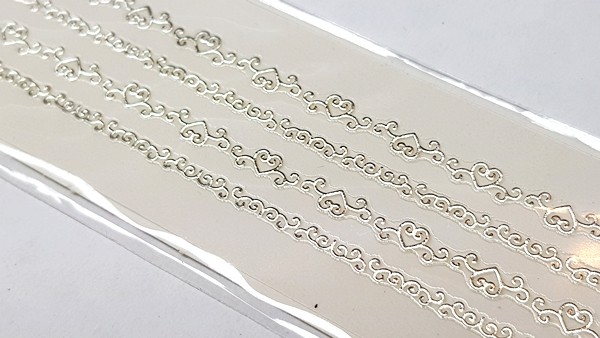 Luxus Chrome Stripe Sticker 225 Silber