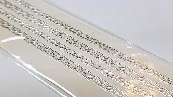 Luxus Chrome Stripe Sticker 227 Silber