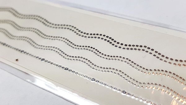 Luxus Chrome Stripe Sticker 228 Silber