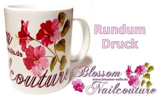 Blossom Nailcouture Fan Tasse Rundumdruck Label