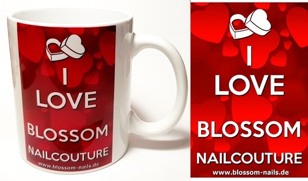 Blossom Nailcouture Fan Tasse Love beidseitiger Druck