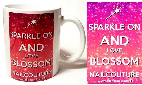 Blossom Nailcouture Fan Tasse Sparkle On beidseitiger Druck