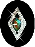 Overlay Strass Raute mit Dark Aurora Strass-Stein