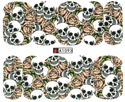 Skull & Flowers Tattoo Slider - hochdeckend