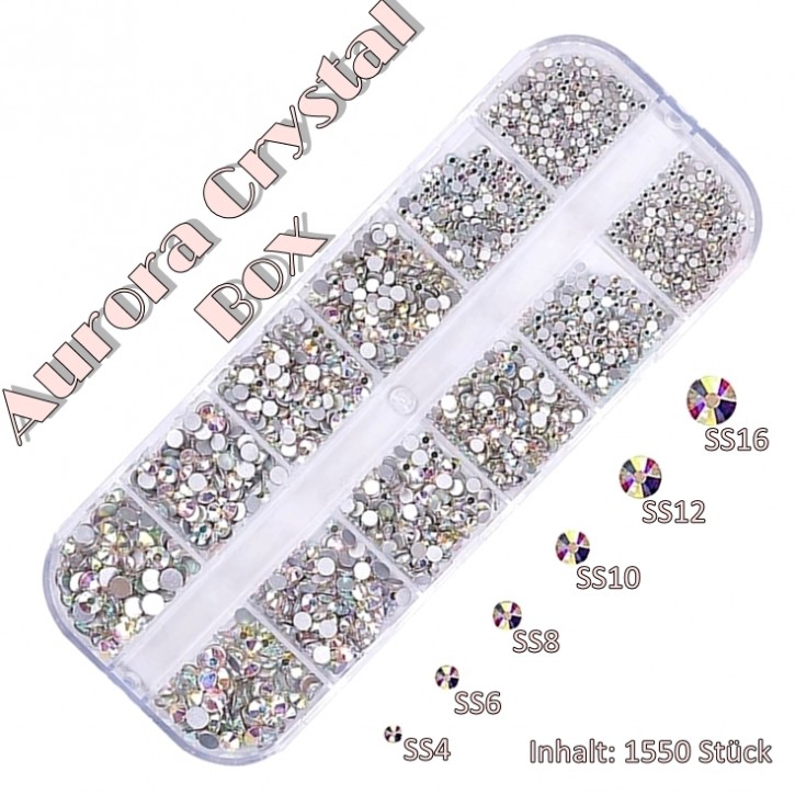 Glas Kristall Strass Box Aurora Crystal