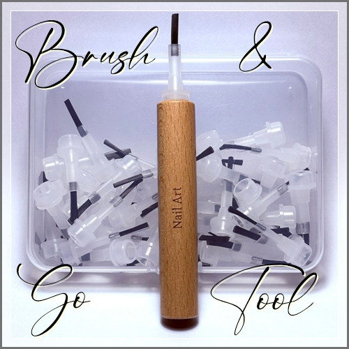 Brush & Go Tool (1 Holztool, 50 Pinselaufsätze)