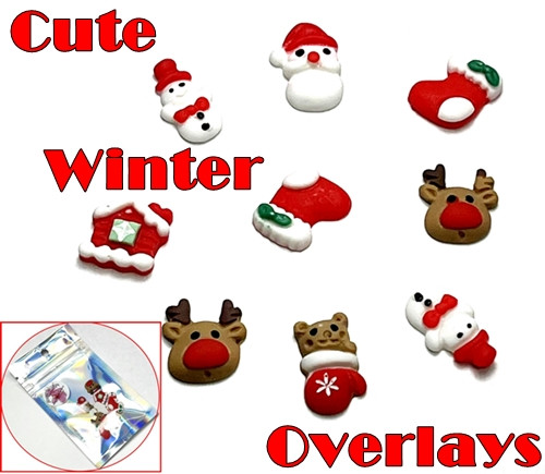 Cute Winter Overlays - 10 Stück Tüte