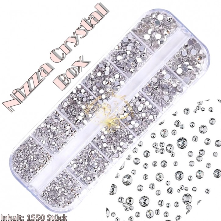 Glas Kristall Strass Box Nizza Crystal