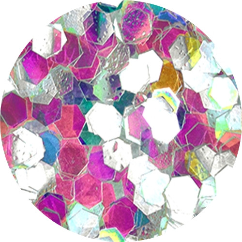 XL Pailletten Ultra Slim Holo Silber