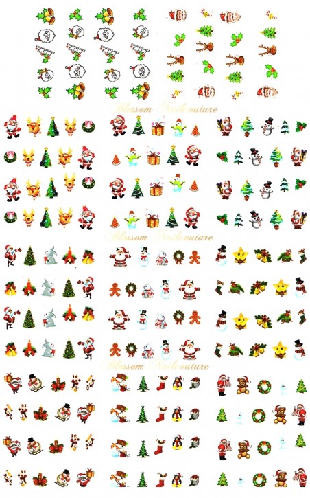 XL Funny Xmas Tattoo Mega Set - hochdeckend