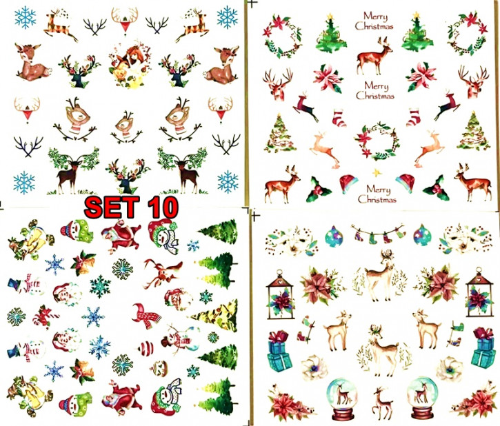 Winter & Christmas Tattoo Slider Set 10 - hochdeckend