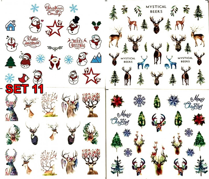 Winter & Christmas Tattoo Slider Set 11 - hochdeckend