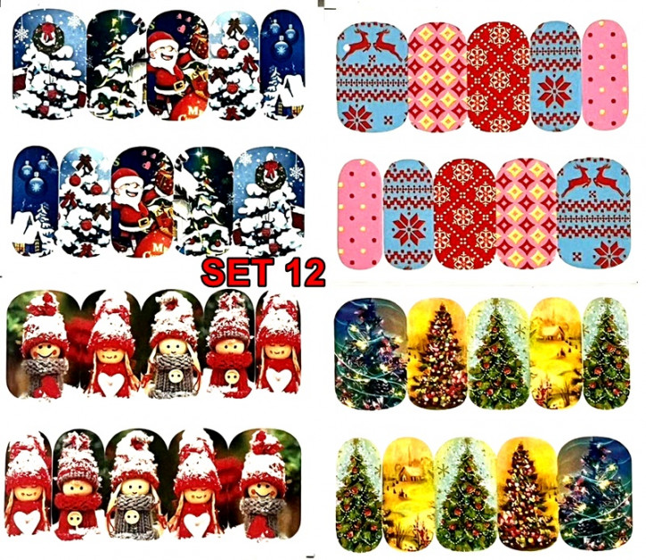 Winter & Christmas Tattoo Slider Set 12 - hochdeckend