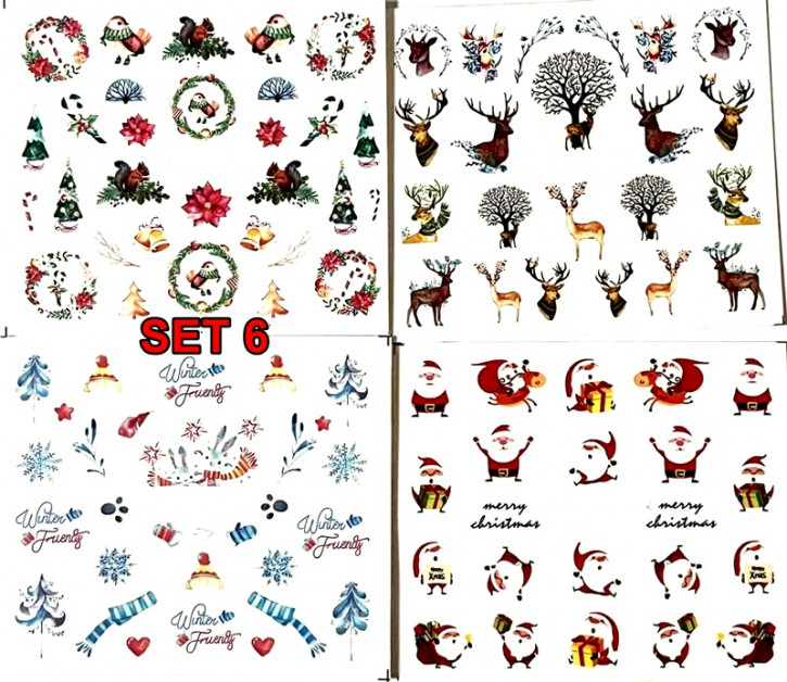 Winter & Christmas Tattoo Slider Set 6 - hochdeckend
