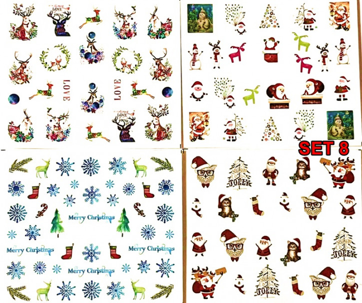 Winter & Christmas Tattoo Slider Set 8 - hochdeckend