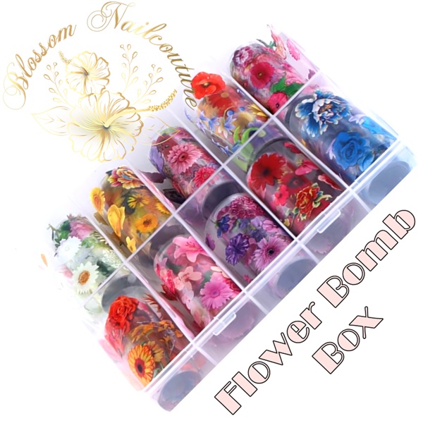 XL Transferfolien Box Flower Bomb