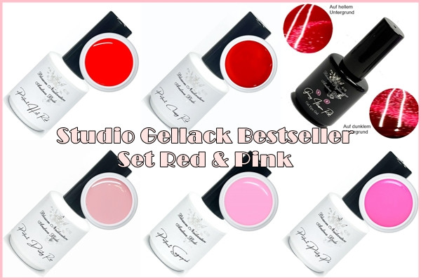 Studio Gellack Bestseller Set Red Pink 6 x 14ml