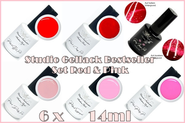 Studio Gellack Bestseller Set Red Pink 6 x 14ml