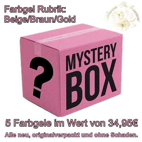 MYSTERY BOX 5 FARBGELE Rubrik Beige/Braun/Gold - Artikelbeschreibung lesen!