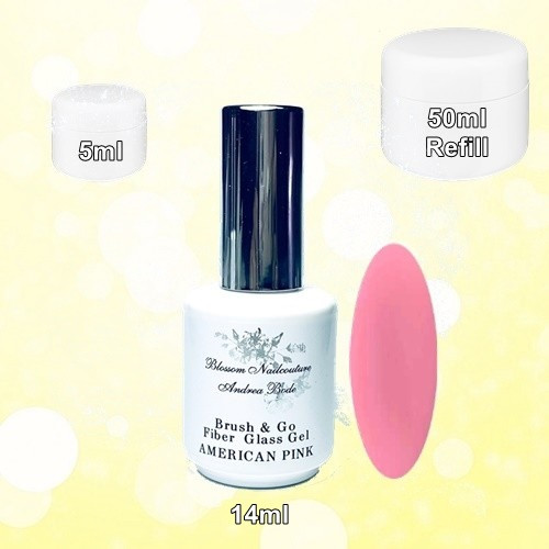 Brush & Go Fiber Glass Gel American Pink