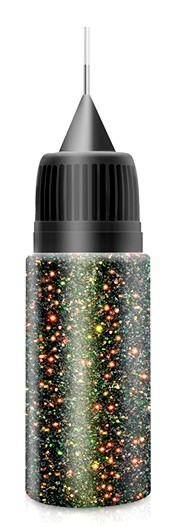Black Red to Green Fairy Dust Glitter in XL-Squeezer Flasche