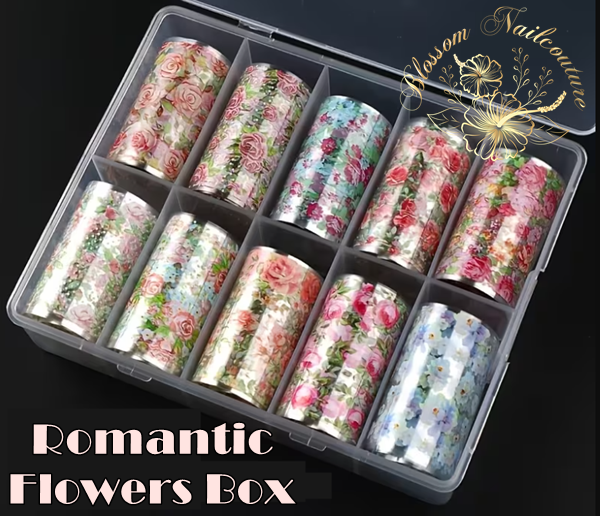 XL Transferfolien Box Romantic Flowers