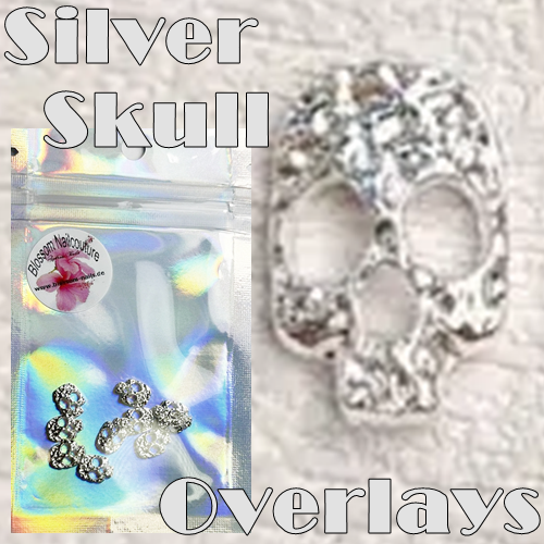 Silver Skull Overlays - 10 Stück
