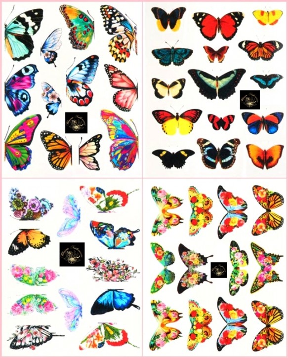 So Many Butterflies Tattoo Set - hochdeckend