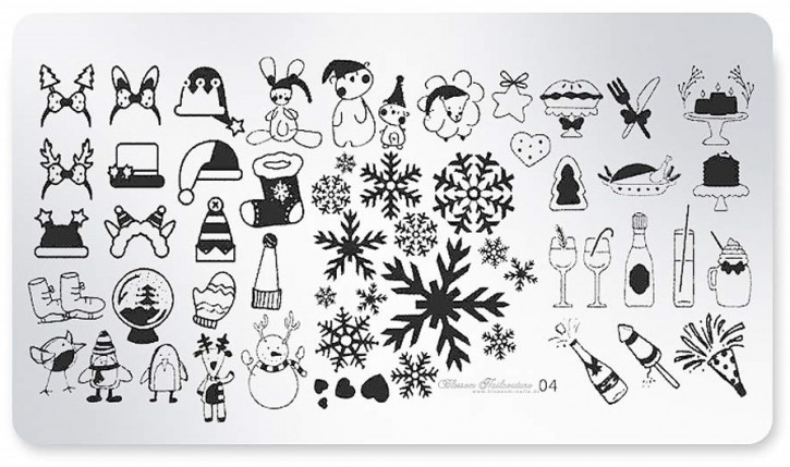 Stamping Plate X-mas, Silvester, Winter 04