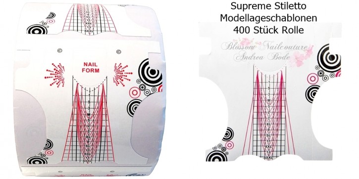 Modellage Schablonen Supreme Stiletto 400 Stück