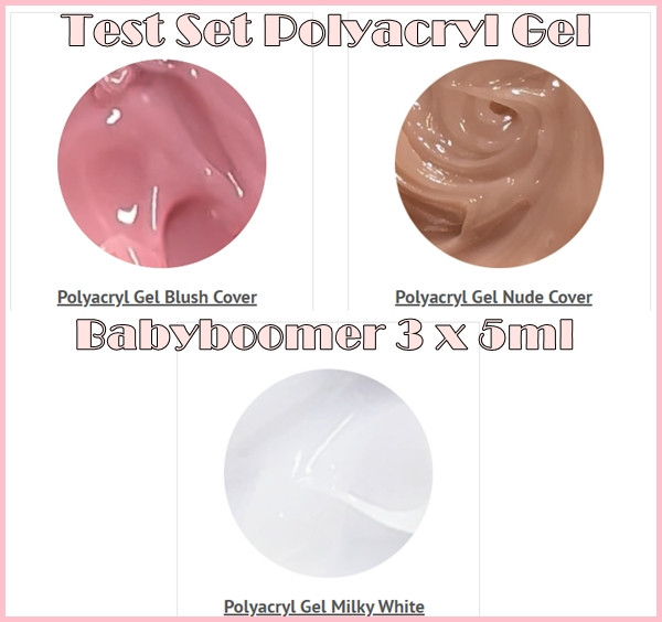 Test Set Polyacryl Gel Babyboomer - 3 x 5ml