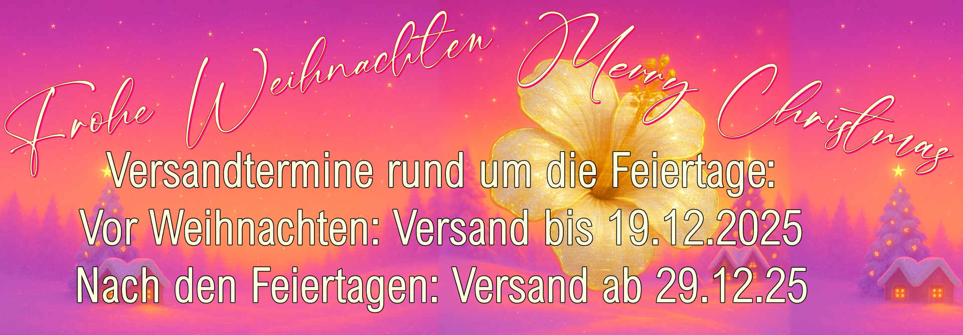 Weihnachtsinfo letzter Versandtag