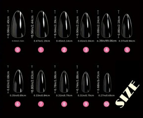 Fullsize Wonder Tips Almond Vibes  500 Stück Clear im Tipkasten - press on