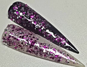 Glamour Glitter Swirl Pinky Silver Mix 07 XL-Größe