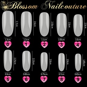 Fullsize Wonder Tips Oval 500 Stück Clear im Tipkasten - press on